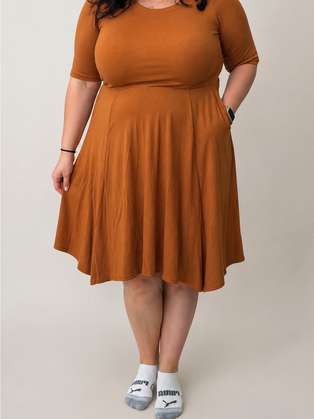 torrid Rust Circle Skater Dress-Skirt